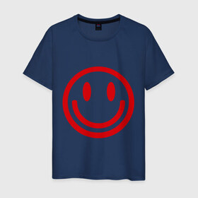 Мужская футболка хлопок с принтом Smile (4) , 100% хлопок | прямой крой, круглый вырез горловины, длина до линии бедер, слегка спущенное плечо. | 