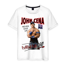 Мужская футболка хлопок с принтом John Cena Extreme Rules , 100% хлопок | прямой крой, круглый вырез горловины, длина до линии бедер, слегка спущенное плечо. | wwe | бои без правил | джон сина