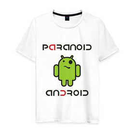 Мужская футболка хлопок с принтом Paranoid android , 100% хлопок | прямой крой, круглый вырез горловины, длина до линии бедер, слегка спущенное плечо. | paranoid android | админу | андроид | параноик | прикольные
