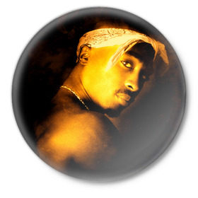 Значок с принтом Tupac ,  металл | круглая форма, металлическая застежка в виде булавки | 2pac | gangsta | gansta | hip | hip hop | hop | rap | рэп | рэпчина | тупак | хип | хип хоп | хипхоп | хоп