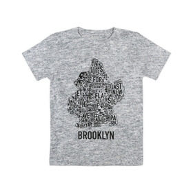 Детская футболка хлопок с принтом Brooklyn , 100% хлопок | круглый вырез горловины, полуприлегающий силуэт, длина до линии бедер | gangsta | gansta | hip | hip hop | hop | rap | бруклин | рэп | хип | хип хоп | хипхоп | хоп