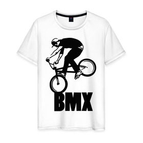 Мужская футболка хлопок с принтом BMX 3 , 100% хлопок | прямой крой, круглый вырез горловины, длина до линии бедер, слегка спущенное плечо. | Тематика изображения на принте: bmx | free style | бмэкс | велик | вело | велосипедист | фристайл | экстрим | экстримальный