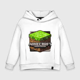 Детское худи Oversize хлопок с принтом Minecraft logo , френч-терри — 70% хлопок, 30% полиэстер. Мягкий теплый начес внутри —100% хлопок | боковые карманы, эластичные манжеты и нижняя кромка, капюшон на магнитной кнопке | creeper | mine craft | minecraft | майнкрафт | шахта