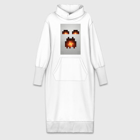Платье удлиненное хлопок с принтом Minecraft white ,  |  | Тематика изображения на принте: крипер