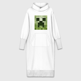 Платье удлиненное хлопок с принтом Мinecraft creeper ,  |  | Тематика изображения на принте: крипер