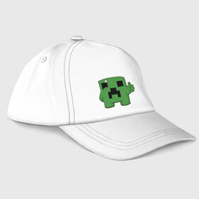 Бейсболка с принтом Minecraft green (3) , 100% хлопок | классический козырек, металлическая застежка-регулятор размера | Тематика изображения на принте: крипер