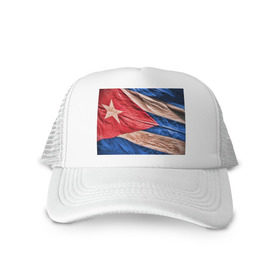 Кепка тракер с сеткой с принтом Куба флаг олд (3) , трикотажное полотно; задняя часть — сетка | длинный козырек, универсальный размер, пластиковая застежка | Тематика изображения на принте: cuba | куба | кубинский | фидель | фидель кастро | флаг кубы