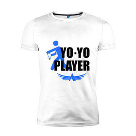 Мужская футболка премиум с принтом Aero yo(2) , 92% хлопок, 8% лайкра | приталенный силуэт, круглый вырез ворота, длина до линии бедра, короткий рукав | Тематика изображения на принте: aero yo | yo yo | yo yo player | игрушка йо йо | йо йо