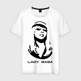 Мужская футболка хлопок с принтом Gaga , 100% хлопок | прямой крой, круглый вырез горловины, длина до линии бедер, слегка спущенное плечо. | lady gaga | гага | леди gaga | леди гага | лицо леди gaga | лицо леди гага | образ леди гага