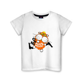 Детская футболка хлопок с принтом Хомяк гангстер , 100% хлопок | круглый вырез горловины, полуприлегающий силуэт, длина до линии бедер | gangsta | gangsta hamster | гангстер | ганста хомяк | грызуны | домашние животные | животные | хомяк | хомячок