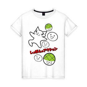 Женская футболка хлопок с принтом Кот Марио и враги , 100% хлопок | прямой крой, круглый вырез горловины, длина до линии бедер, слегка спущенное плечо | cat mario | игры | кот марио и враги