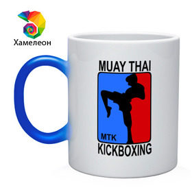 Кружка хамелеон с принтом Muay Thai Kickboxing , керамика | меняет цвет при нагревании, емкость 330 мл | Тематика изображения на принте: кикбоксинг | муай тай