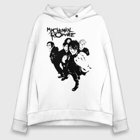 Женское худи Oversize хлопок с принтом My Chemical Romance , френч-терри — 70% хлопок, 30% полиэстер. Мягкий теплый начес внутри —100% хлопок | боковые карманы, эластичные манжеты и нижняя кромка, капюшон на магнитной кнопке | my chemical romance | май кемикал романс | музыка | рок | рок и панк