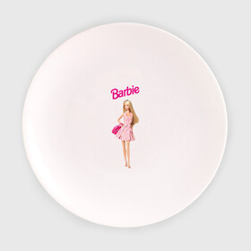 Тарелка 3D с принтом Барби на прогулке , фарфор | диаметр - 210 мм
диаметр для нанесения принта - 120 мм | Тематика изображения на принте: 90 | 90 е | barbie | барби | ностальгия