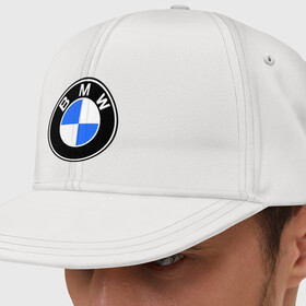Кепка снепбек с прямым козырьком с принтом Logo BMW , хлопок 100% |  | автобренды | автомобильные | бмв | лого | машина | тачка