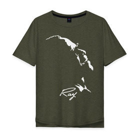 Мужская футболка хлопок Oversize с принтом Ray Charles , 100% хлопок | свободный крой, круглый ворот, “спинка” длиннее передней части | Тематика изображения на принте: jazz | ray charles | джаз | музыка | рэй чарльз
