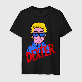 Мужская футболка хлопок с принтом Мультяшный Dexter , 100% хлопок | прямой крой, круглый вырез горловины, длина до линии бедер, слегка спущенное плечо. | dexter | декстер | сериалы | тв сериалы
