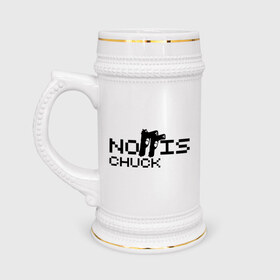 Кружка пивная с принтом Chuck Norris ,  керамика (Материал выдерживает высокую температуру, стоит избегать резкого перепада температур) |  объем 630 мл | Тематика изображения на принте: 