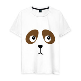 Мужская футболка хлопок с принтом Грустная собачка , 100% хлопок | прямой крой, круглый вырез горловины, длина до линии бедер, слегка спущенное плечо. | грустная собачка | животные | картинки | собака