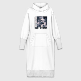 Платье удлиненное хлопок с принтом Nirvana  Kurt Cobain ,  |  | Тематика изображения на принте: kurt cobain | nirvana | группы | курт кобейн | музыка | музыкальные группы. курт | нирвана