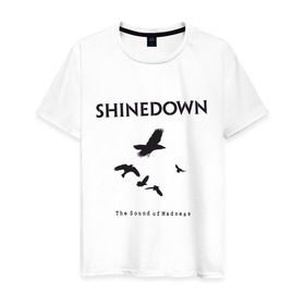 Мужская футболка хлопок с принтом Shinedown Soun of Madness , 100% хлопок | прямой крой, круглый вырез горловины, длина до линии бедер, слегка спущенное плечо. | shinedown soun of madness | группы | музыка | рок группы | рок музыка