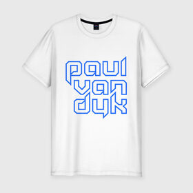 Мужская футболка премиум с принтом Paul Van Dyk контур , 92% хлопок, 8% лайкра | приталенный силуэт, круглый вырез ворота, длина до линии бедра, короткий рукав | club | evolution | paul van dyk | trance | клубная музыка | пол ван дюк | транс