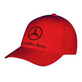 Бейсболка с принтом Logo Mercedes-Benz , 100% хлопок | классический козырек, металлическая застежка-регулятор размера | Тематика изображения на принте: mercedes | mercedes benz | логотип mercedes | логотип mercedes benz | логотип мерседерс бенс | мерен | мерседерс | мерседерс бенс