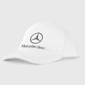 Детская бейсболка с принтом Logo Mercedes-Benz , 100% хлопок | классический козырек, металлическая застежка-регулятор размера | Тематика изображения на принте: mercedes | mercedes benz | логотип mercedes | логотип mercedes benz | логотип мерседерс бенс | мерен | мерседерс | мерседерс бенс