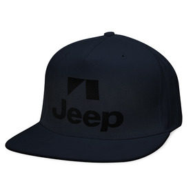 Кепка снепбек с прямым козырьком с принтом Jeep logo , хлопок 100% |  | jeep | автомобиль jeep | автомобиль джип | джип | логотип jeep | логотип джип