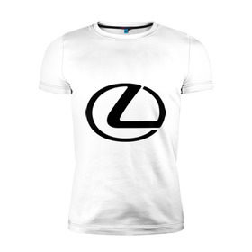 Мужская футболка премиум с принтом Logo lexus , 92% хлопок, 8% лайкра | приталенный силуэт, круглый вырез ворота, длина до линии бедра, короткий рукав | Тематика изображения на принте: lexus | автобренды | автолюбителям | бренд | лексус | логотип