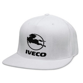 Кепка снепбек с прямым козырьком с принтом Iveco , хлопок 100% |  | iveco | автобренды | автолюбителям | бренд | ивеко | логотип