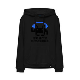 Мужская толстовка хлопок с принтом Космический захватчик (space invaders) , френч-терри, мягкий теплый начес внутри (100% хлопок) | карман-кенгуру, эластичные манжеты и нижняя кромка, капюшон с подкладом и шнурком | Тематика изображения на принте: space invaders | космический захватчик