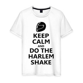 Мужская футболка хлопок с принтом Do the harlem shake , 100% хлопок | прямой крой, круглый вырез горловины, длина до линии бедер, слегка спущенное плечо. | 