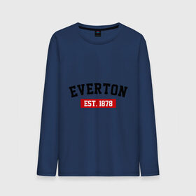 Мужской лонгслив хлопок с принтом FC Everton Est. 1878 , 100% хлопок |  | everton | fc everton | фк эвертон | эвертон