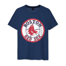 Мужская футболка хлопок с принтом Boston Red Sox , 100% хлопок | прямой крой, круглый вырез горловины, длина до линии бедер, слегка спущенное плечо. | baseball | boston red sox | бейсбол | бостон | красные носки | ред сокс | спорт