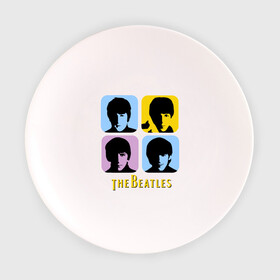 Тарелка 3D с принтом The Beatles pop art , фарфор | диаметр - 210 мм
диаметр для нанесения принта - 120 мм | beatles | the beatles | the beatles pop art | бителс