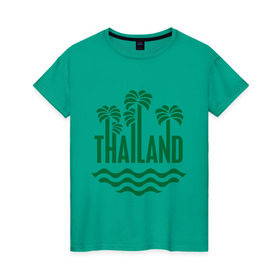 Женская футболка хлопок с принтом Тайланд , 100% хлопок | прямой крой, круглый вырез горловины, длина до линии бедер, слегка спущенное плечо | tailand | тайланд