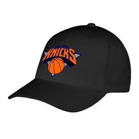 Бейсболка с принтом NY Knicks , 100% хлопок | классический козырек, металлическая застежка-регулятор размера | basketball | nba | баскетболл | лого баскетбольных клубов | нба | нью йорк