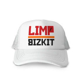 Кепка тракер с сеткой с принтом Limp Bizkit (2) , трикотажное полотно; задняя часть — сетка | длинный козырек, универсальный размер, пластиковая застежка | rock | лимп бизкит | рок группа | рок музыка