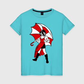 Женская футболка хлопок с принтом Umbrella (Амбрелла) , 100% хлопок | прямой крой, круглый вырез горловины, длина до линии бедер, слегка спущенное плечо | resident evil | umbrela | umbrella | зонтик | обитель зла