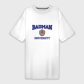 Платье-футболка хлопок с принтом BAUMAN University ,  |  | Тематика изображения на принте: баумана | вуз | институт | студенческие | университет