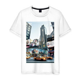 Мужская футболка хлопок с принтом Millennium , 100% хлопок | прямой крой, круглый вырез горловины, длина до линии бедер, слегка спущенное плечо. | new york | ny | urban style | город | города | нью йорк | урбан