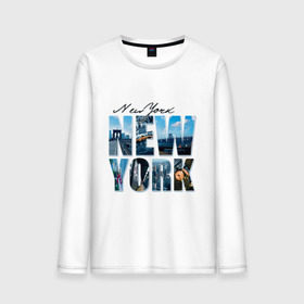 Мужской лонгслив хлопок с принтом Надпись NY , 100% хлопок |  | Тематика изображения на принте: new york | ny | nyc | urban | город | города | нью йорк | урбан