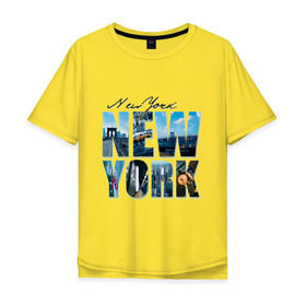 Мужская футболка хлопок Oversize с принтом Надпись NY , 100% хлопок | свободный крой, круглый ворот, “спинка” длиннее передней части | Тематика изображения на принте: new york | ny | nyc | urban | город | города | нью йорк | урбан