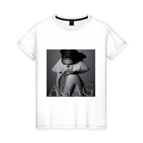 Женская футболка хлопок с принтом Ydal Agag , 100% хлопок | прямой крой, круглый вырез горловины, длина до линии бедер, слегка спущенное плечо | lady gaga | актирса | голливуд | звезды | знаменитости | леди гага | певица