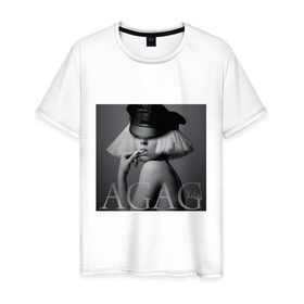 Мужская футболка хлопок с принтом Ydal Agag , 100% хлопок | прямой крой, круглый вырез горловины, длина до линии бедер, слегка спущенное плечо. | lady gaga | актирса | голливуд | звезды | знаменитости | леди гага | певица