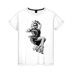 Женская футболка хлопок с принтом Виктория Бекхэм , 100% хлопок | прямой крой, круглый вырез горловины, длина до линии бедер, слегка спущенное плечо | девушка | знаменитости | знаменитые личности | селебрити | суперзвезда | тело | фигура