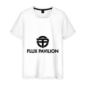 Мужская футболка хлопок с принтом Flux Pavilion , 100% хлопок | прямой крой, круглый вырез горловины, длина до линии бедер, слегка спущенное плечо. | deejay | dub step | dubstep | дабстеп | диджей | музыка