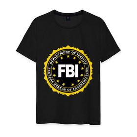 Мужская футболка хлопок с принтом FBI , 100% хлопок | прямой крой, круглый вырез горловины, длина до линии бедер, слегка спущенное плечо. | fbi | federal bureau of investigation | newtop | америка | спецслужбы | сша | фбр | федеральное бюро расследований