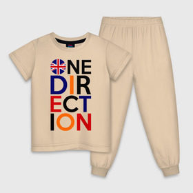 Детская пижама хлопок с принтом One direction , 100% хлопок |  брюки и футболка прямого кроя, без карманов, на брюках мягкая резинка на поясе и по низу штанин
 | 1d | british flag | i love one direction | keep calm | music | one direction | британский флаг